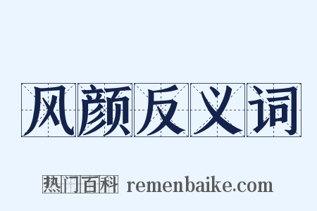风颜反义词是什么意思的图片